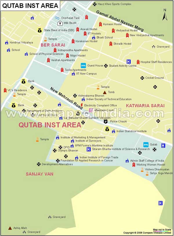 Qutab Institutional Area Map