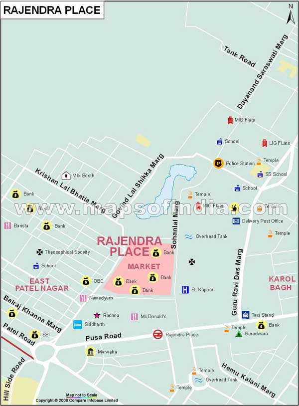 Rajendra Place Map