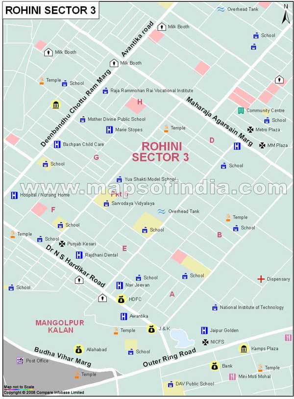 Rohini Sector 3 Map