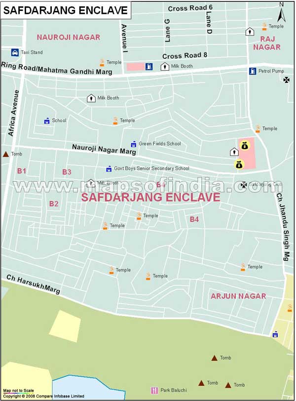 Safdarjang Enclave Map