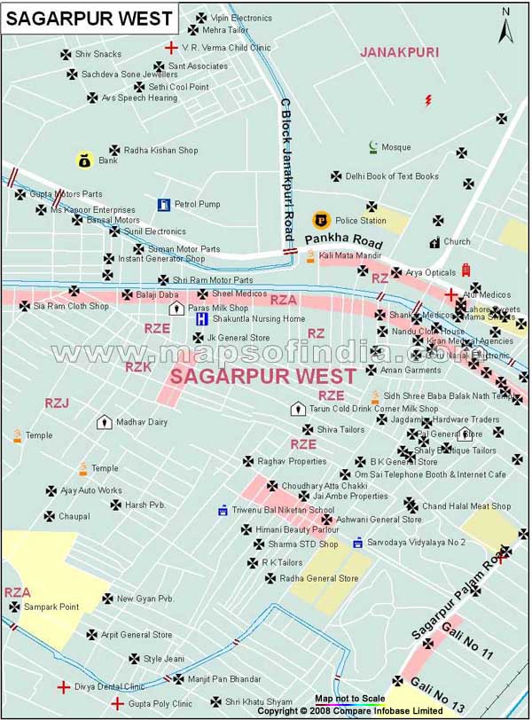 Sagarpur West Map
