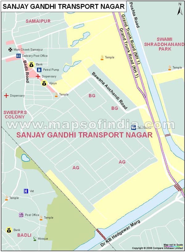 Sanjay Gandhi Transport Nagar Map
