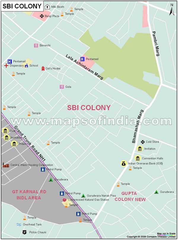 SBI Colony Map