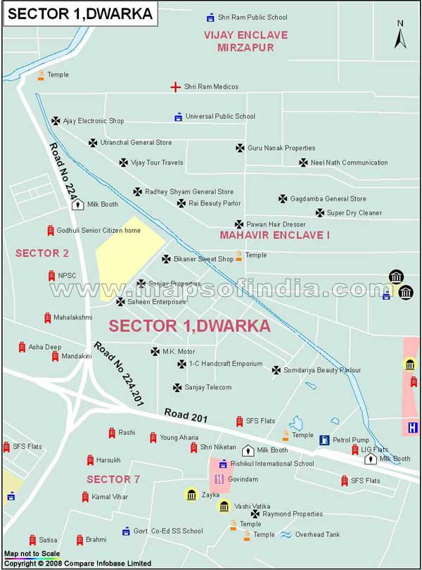 Sector 1 Dwarka Map