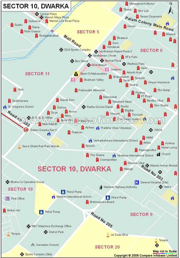 Sector 10 Dwarka Map