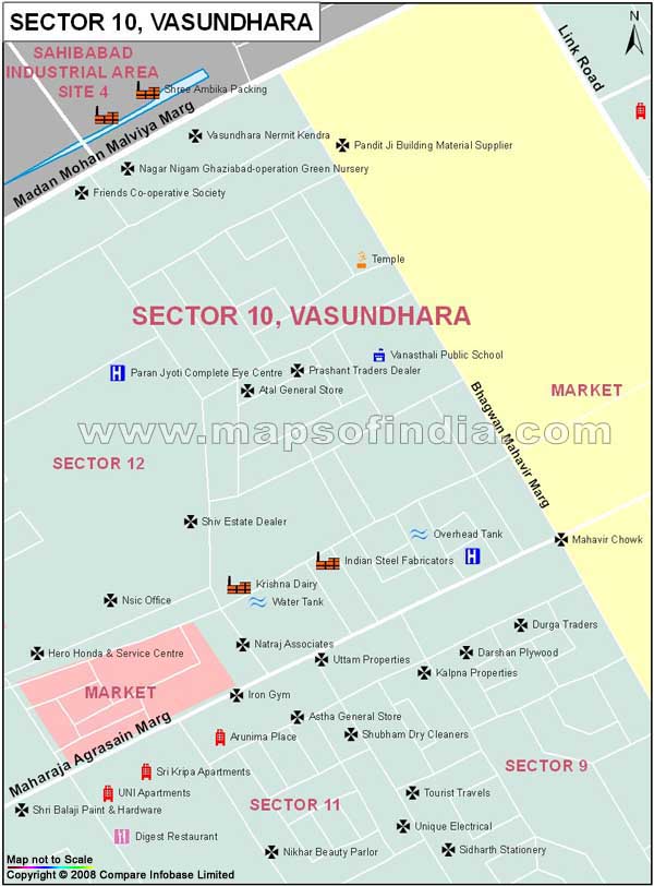 Sector 10 Vasundhara Map