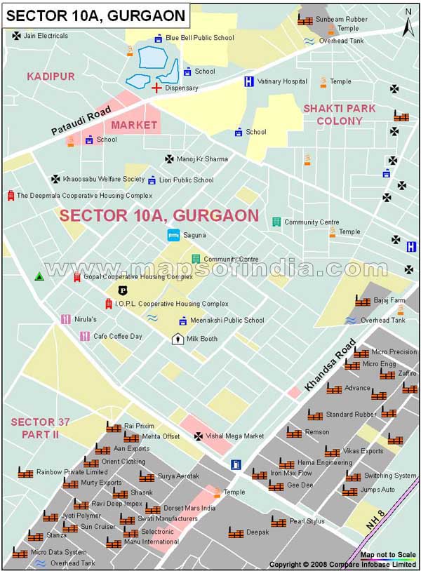 Sector 10A Gurgaon Map
