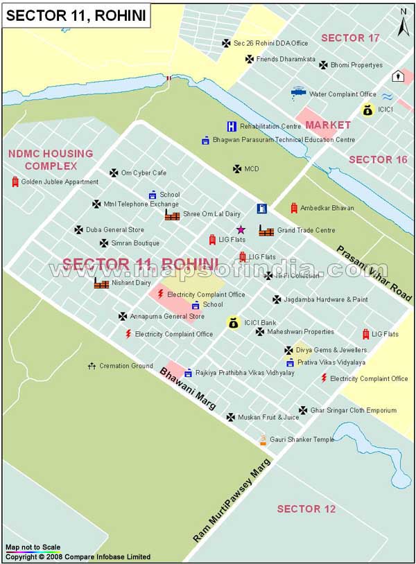 Sector 11 Rohini Map