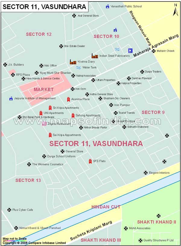 Sector 11 Vasundhara Map