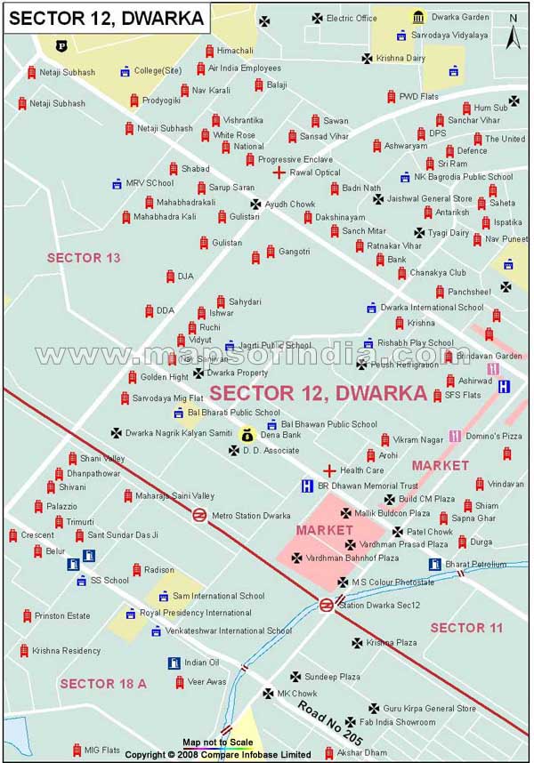 Sector 12 Dwarka Map