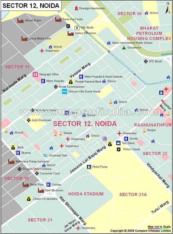 Sector 12 Noida Map