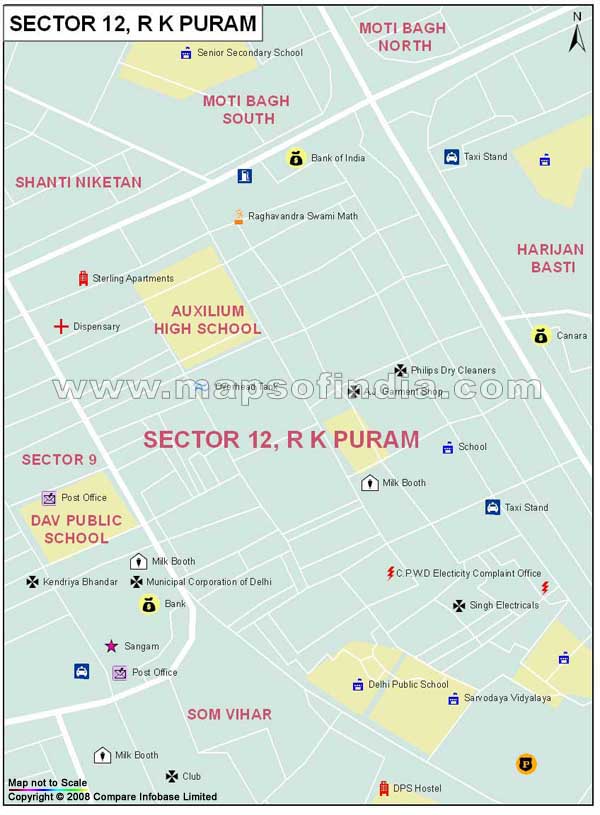 Sector 12 Rk Puram Map