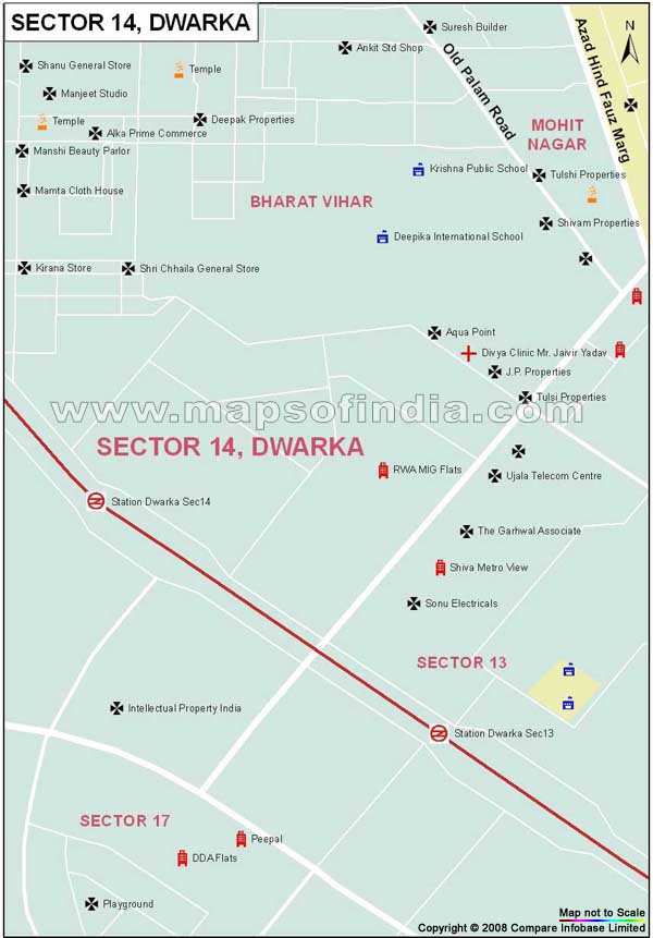 Sector 14 Dwarka Map