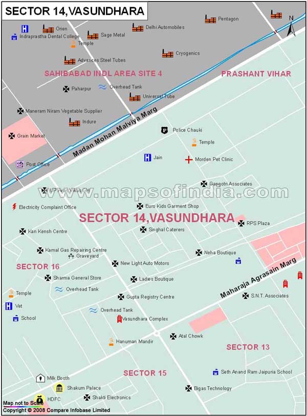 Sector 14 Vasundhara Map