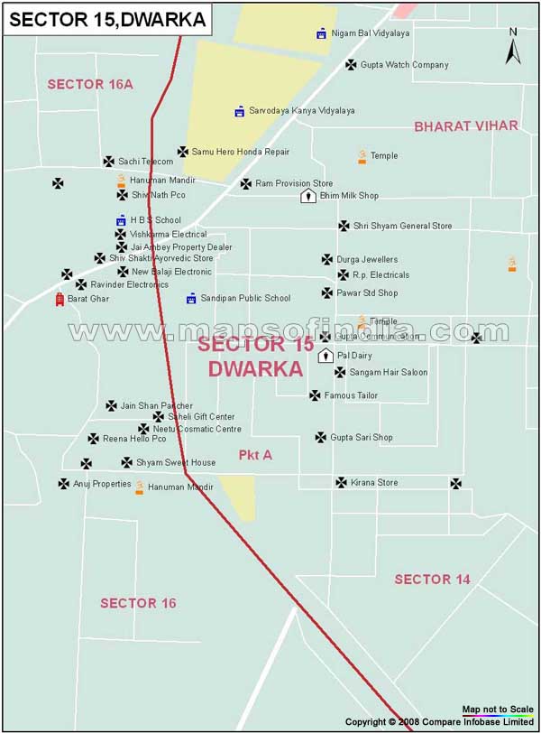 Sector 15 Dwarka Map