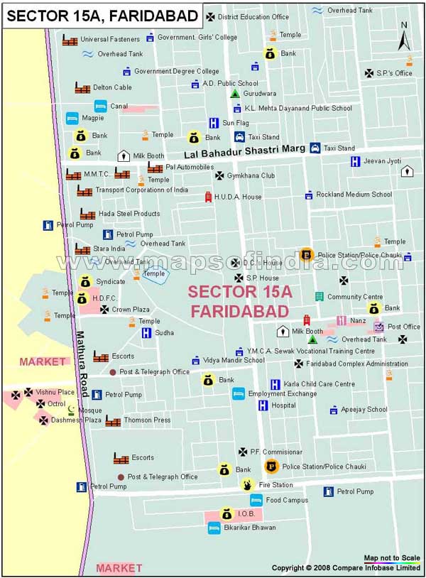 Faridabad India Map