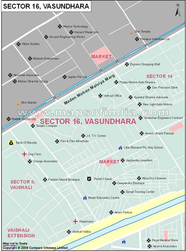 Sector 16 Vasundhara Map