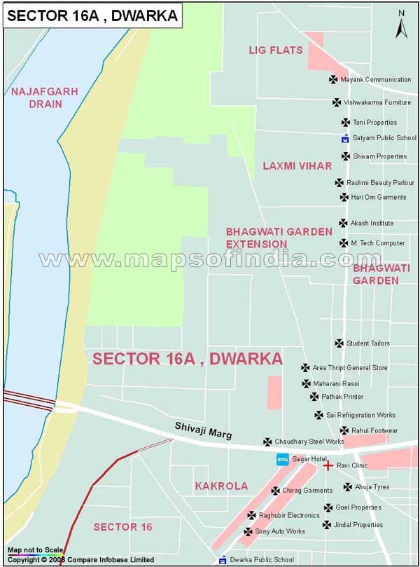 Sector 16A Dwarka Map
