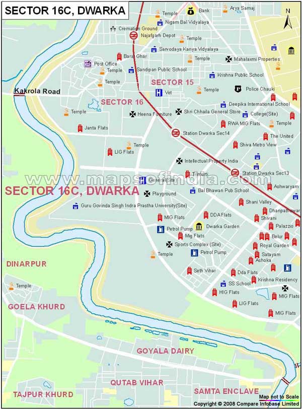 Sector 16C Dwarka Map