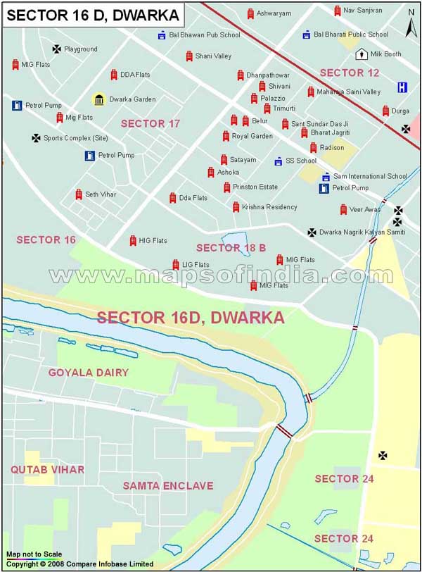 Sector 16D Dwarka Map
