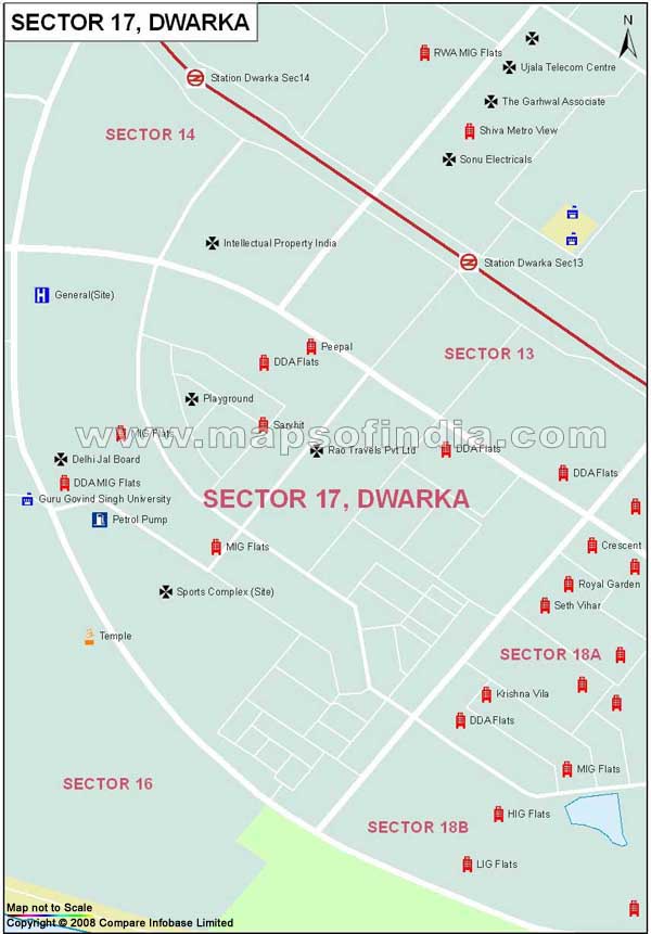 Sector 17 Dwarka Map