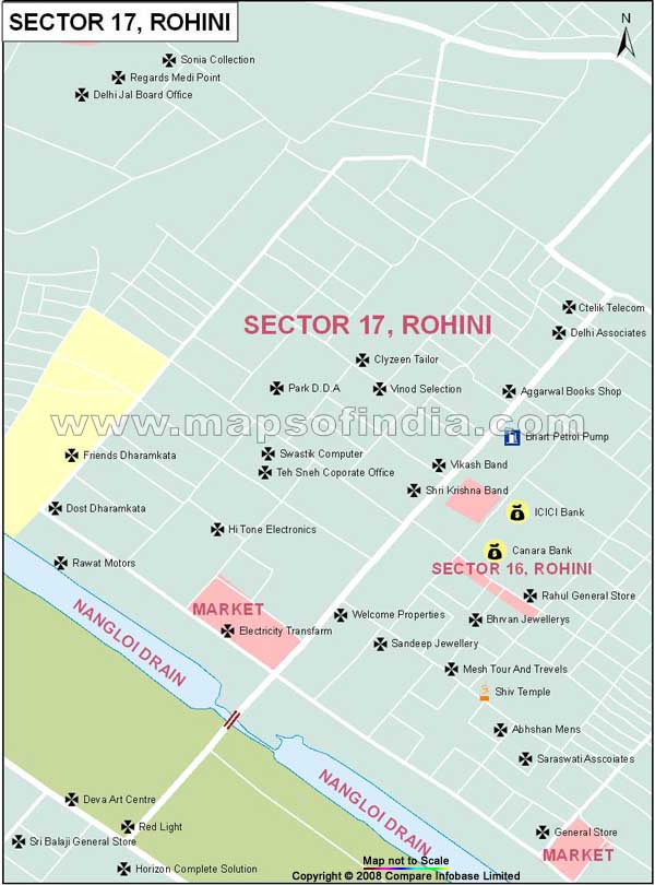 Sector 17 Rohini Map
