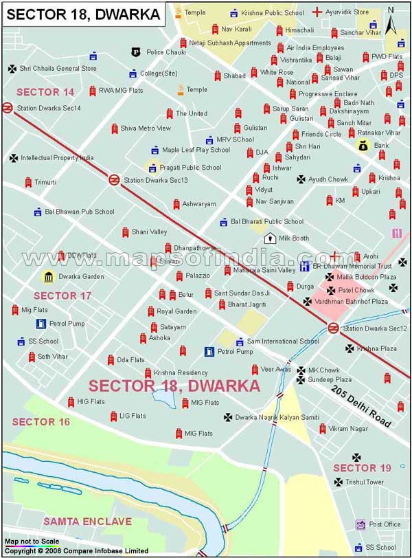 Sector 18 Dwarka Map