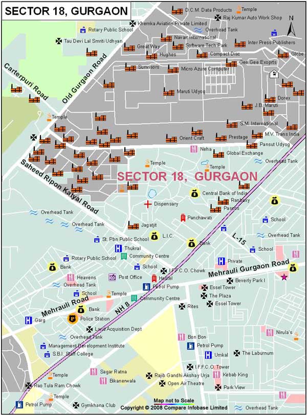 Sector 18 Gurgaon Map