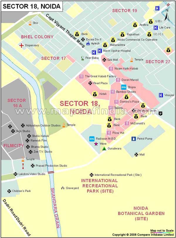 Sector 18 Noida Map