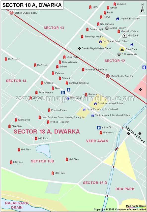Sector 18A Dwarka Map