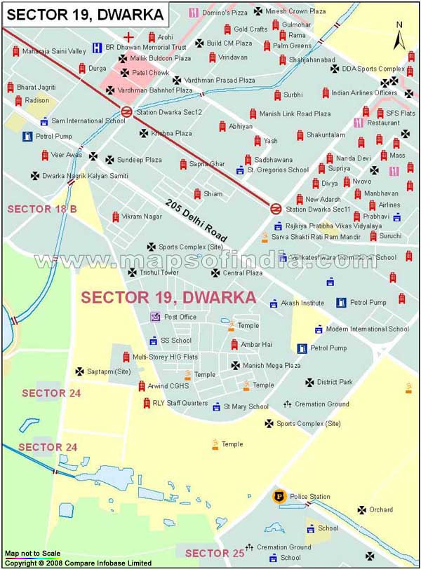 Sector 19 Dwarka Map