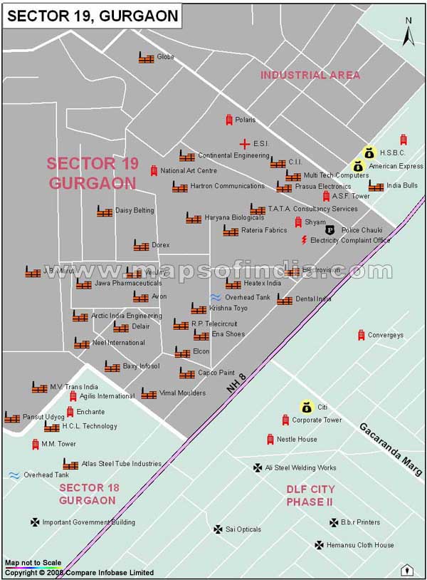 Sector 19 Gurgaon Map