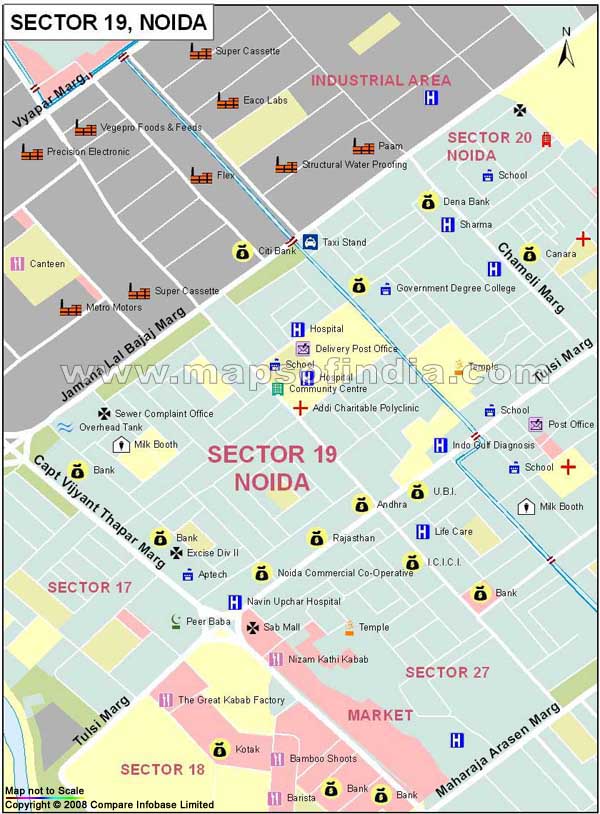 Sector 19 Noida Map