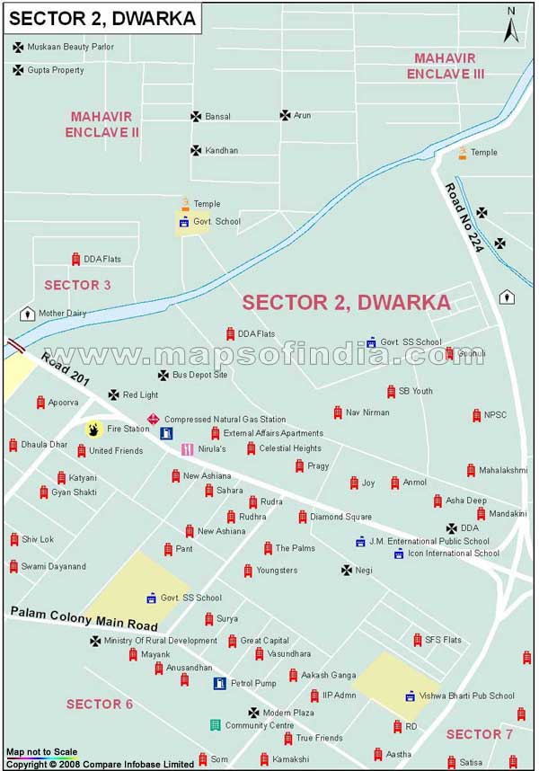 Sector 2 Dwarka Map