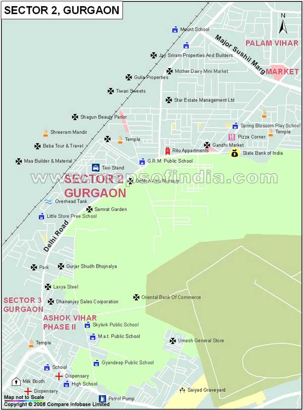 Sector 2 Gurgaon Map