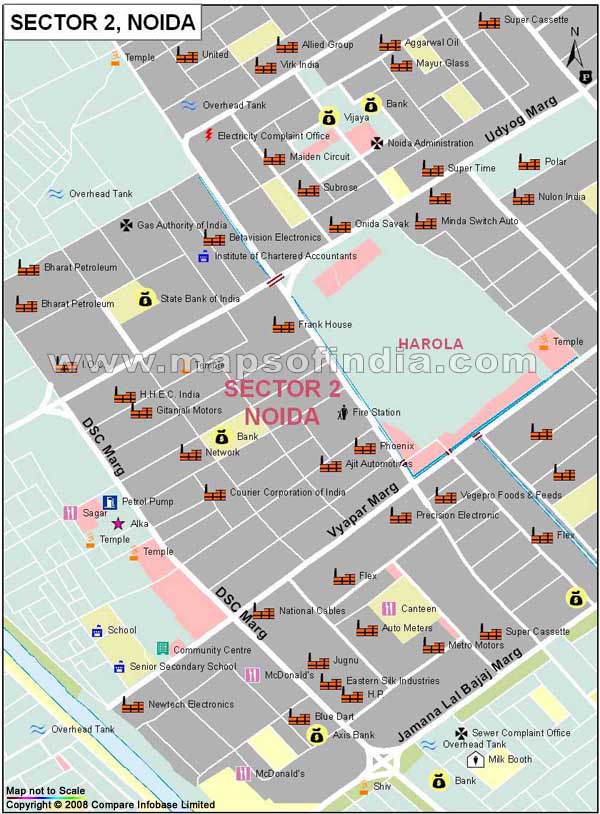 Sector 2 Noida Map