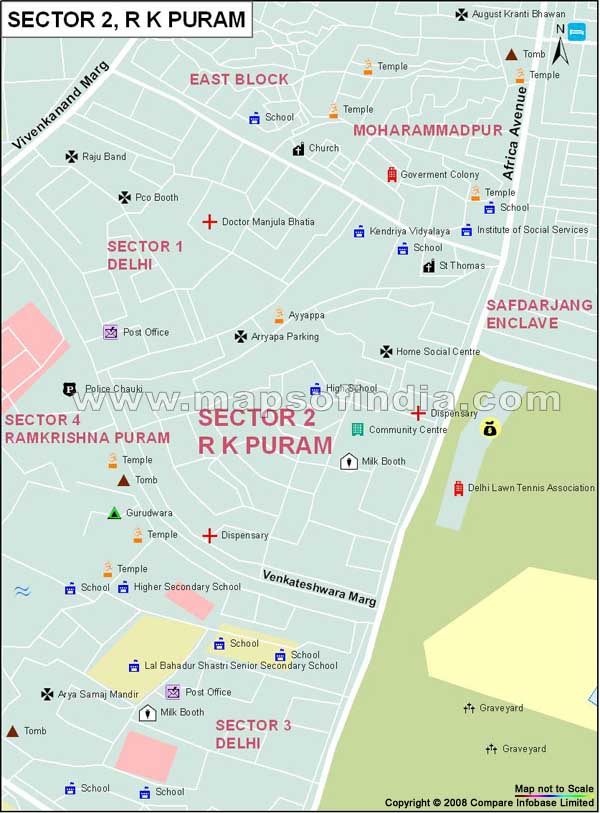 Sector 2 Rk Puram Map