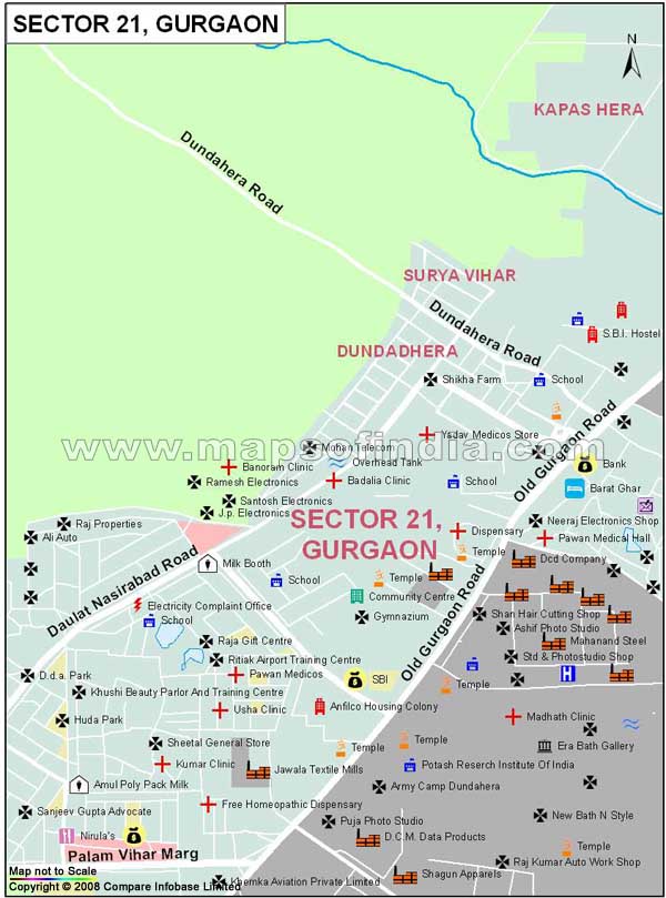 Sector 21 Gurgaon Map