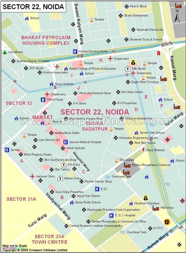 Sector 22 Noida Map