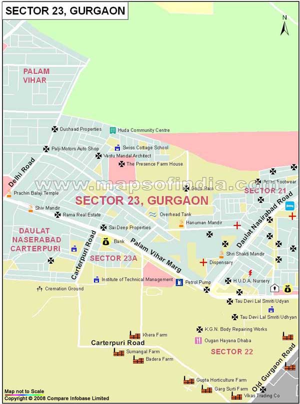 Sector 23 Gurgaon Map