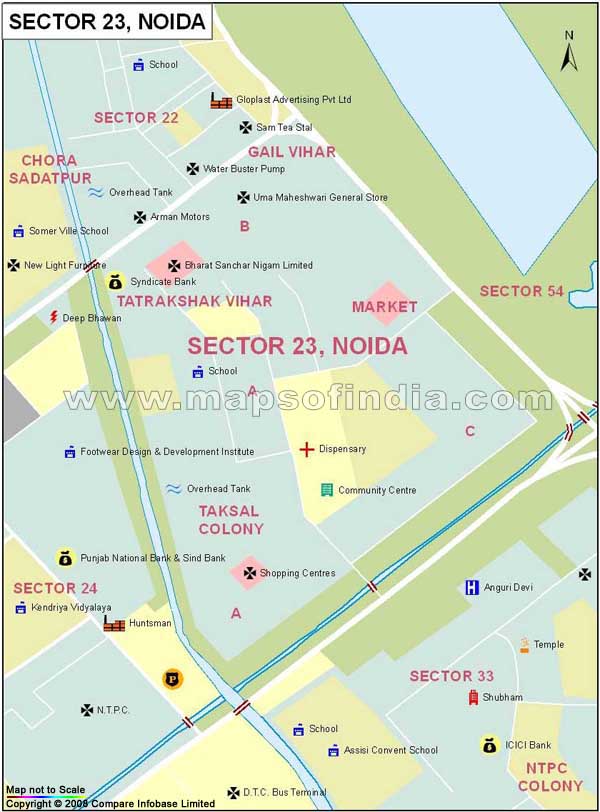 Sector 23 Noida Map