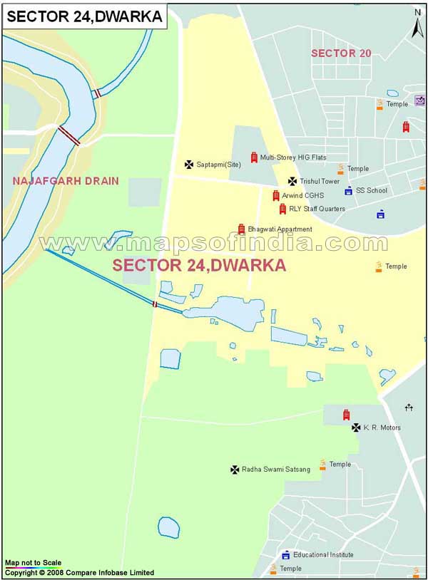 Sector 24 Dwarka Map