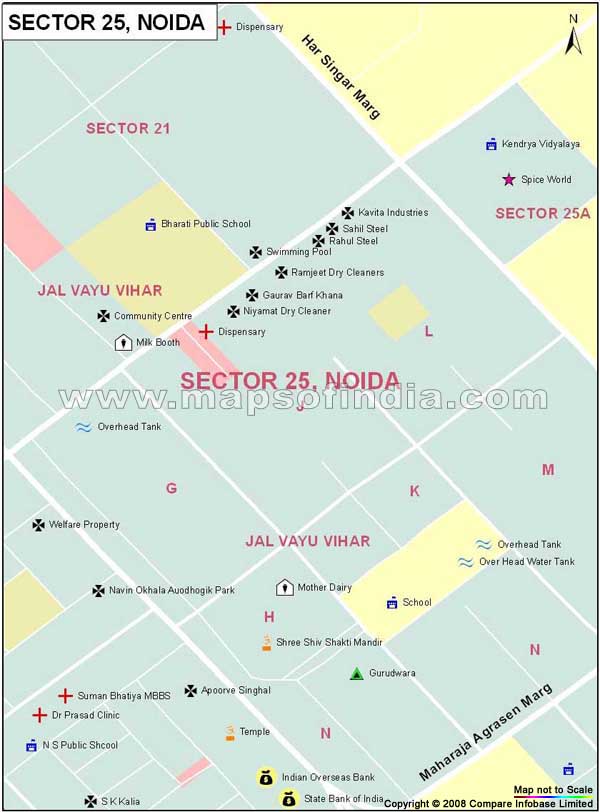 Sector 25 Noida Map