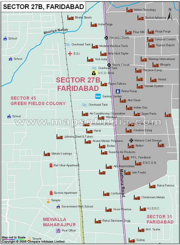Sector 27B Faridabad Map