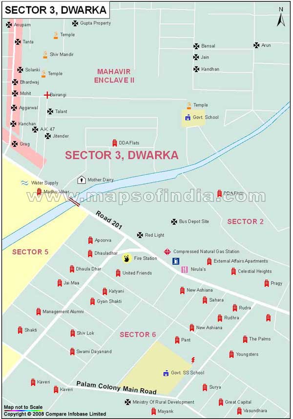 Sector 3 Dwarka Map