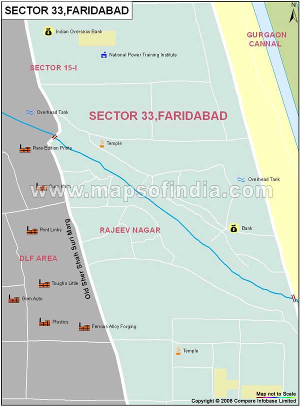 Sector 33 Locality Map, Faridabad