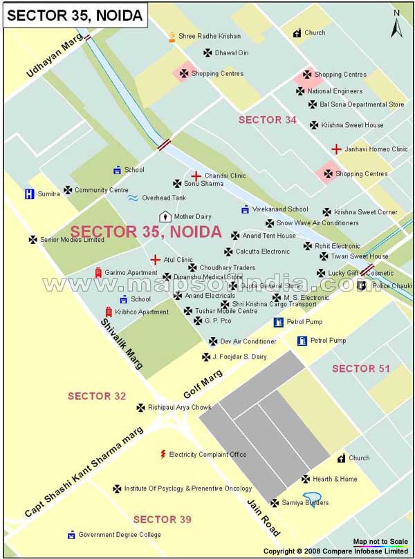 Sector 35 Noida Map