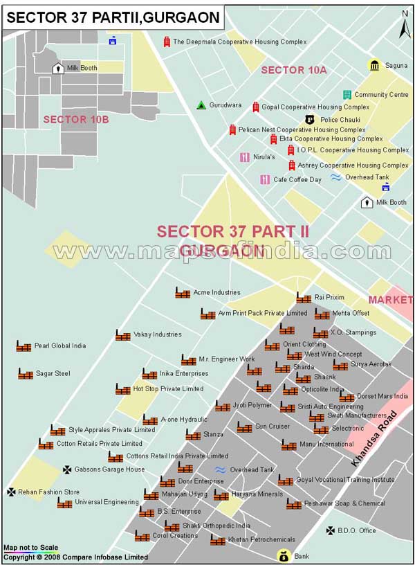 Sector 37 Part II Gurgaon Map