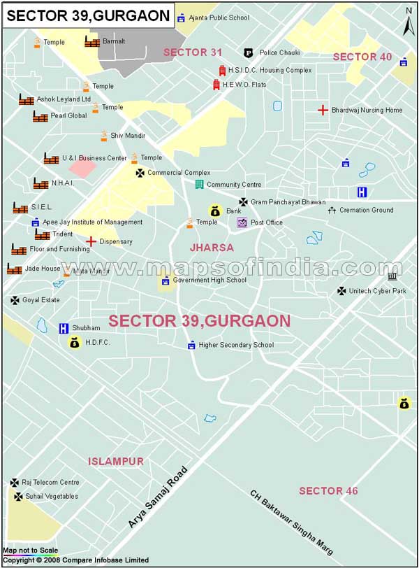 Sector 39 Gurgaon Map