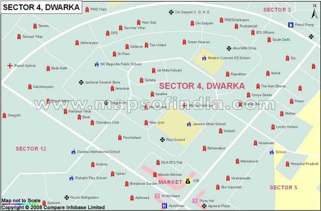 Sector 4 Dwarka Map